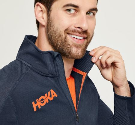 Hoka One One 1/2 Zip Midlayer - Top Homem Outerspace | PT-cbyvEhb